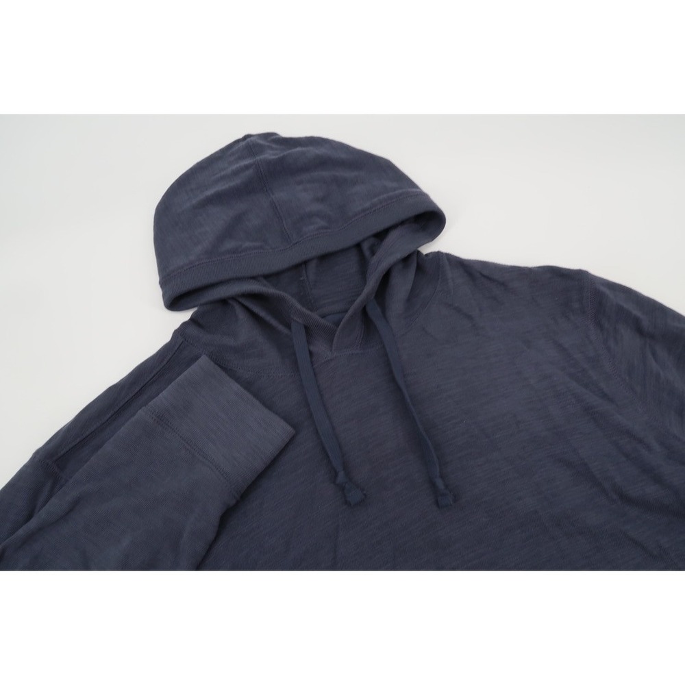 Faherty Sunwashed Organic Hoodie Mens XXL Navy Blue Slub Pullover MKC0096-BLN